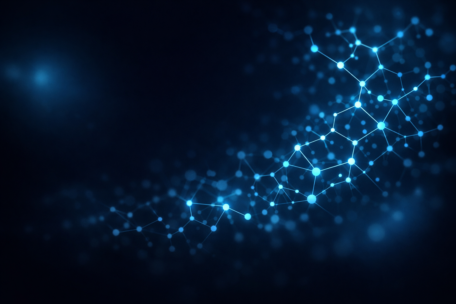 Dark abstract scientific imagery suggesting molecular structure and detection